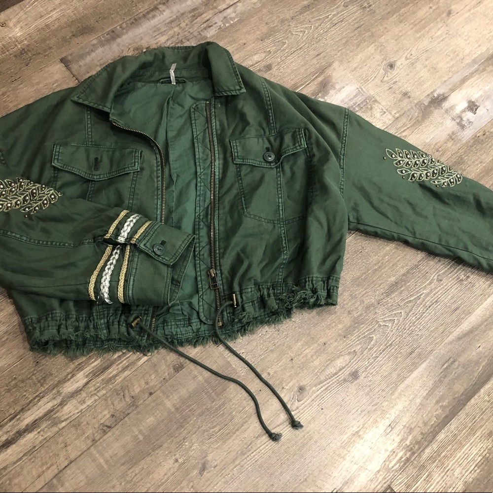 Free People Army Green Jacket
